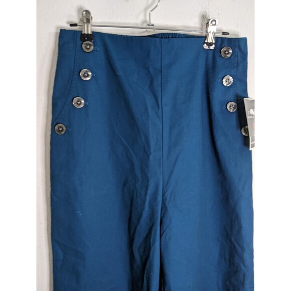 NWT Black History Month Women's House Aama High Waisted Pants Blue S You 28x27 - Picture 2 of 9